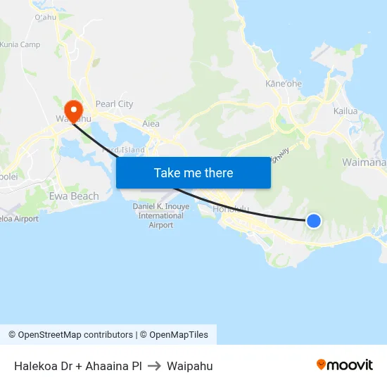 Halekoa Dr + Ahaaina Pl to Waipahu map