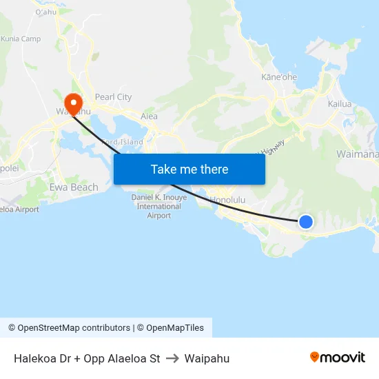 Halekoa Dr + Opp Alaeloa St to Waipahu map