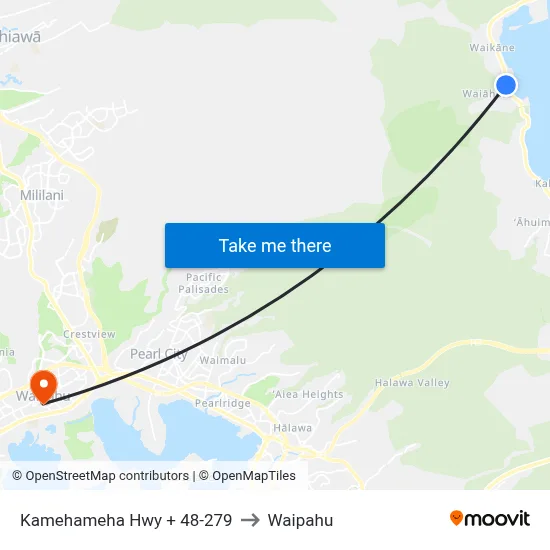 Kamehameha Hwy + 48-279 to Waipahu map