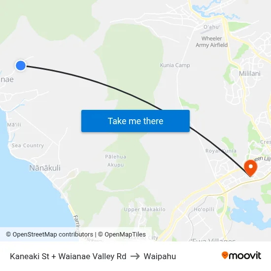 Kaneaki St + Waianae Valley Rd to Waipahu map