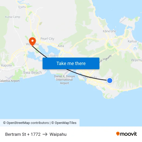 Bertram St + 1772 to Waipahu map