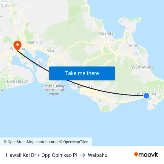 Hawaii Kai Dr + Opp Opihikao Pl to Waipahu map