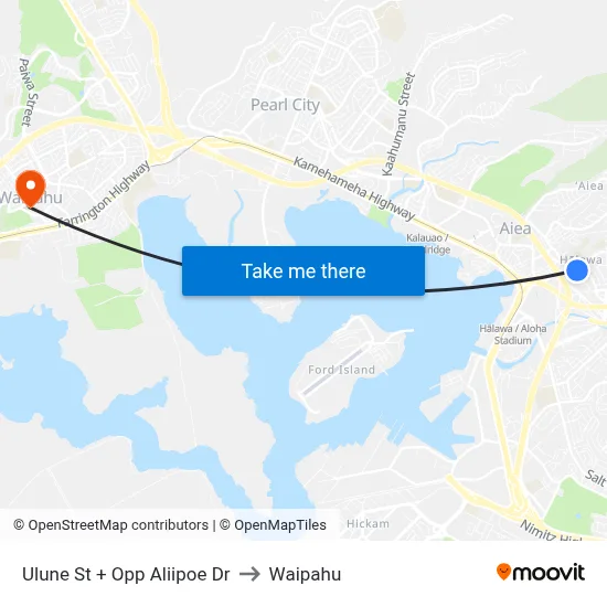 Ulune St + Opp Aliipoe Dr to Waipahu map