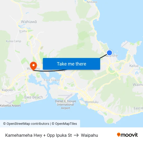 Kamehameha Hwy + Opp Ipuka St to Waipahu map
