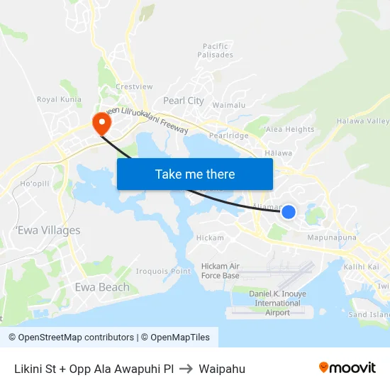 Likini St + Opp Ala Awapuhi Pl to Waipahu map