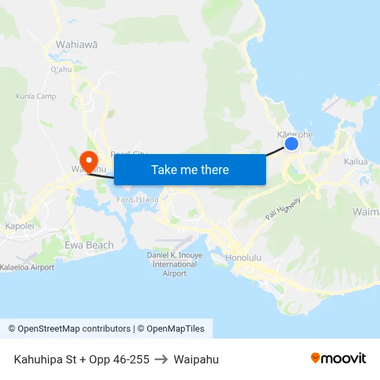 Kahuhipa St + Opp 46-255 to Waipahu map