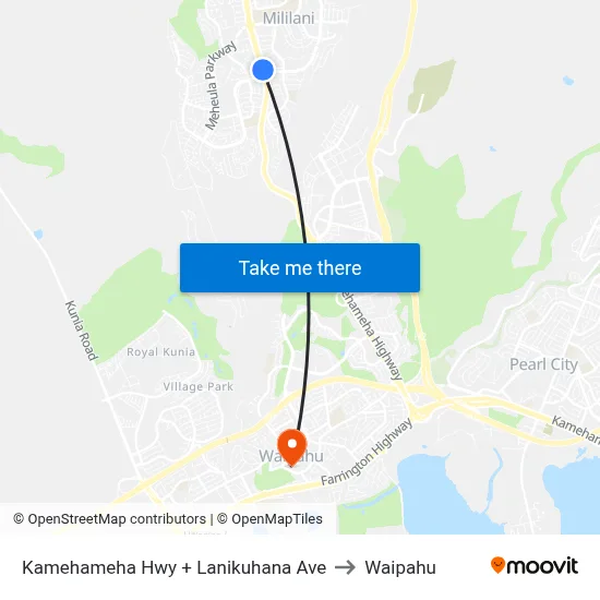 Kamehameha Hwy + Lanikuhana Ave to Waipahu map