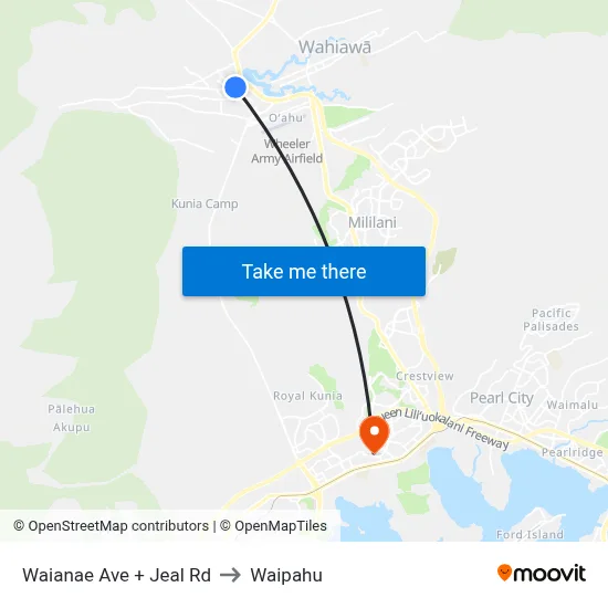 Waianae Ave + Jeal Rd to Waipahu map