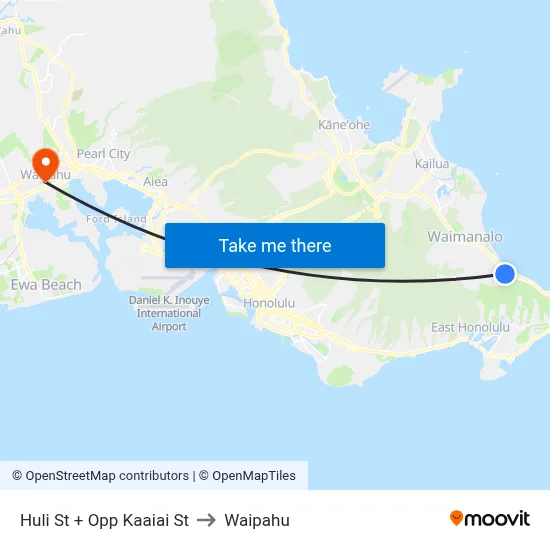 Huli St + Opp Kaaiai St to Waipahu map