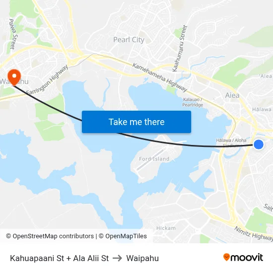 Kahuapaani St + Ala Alii St to Waipahu map