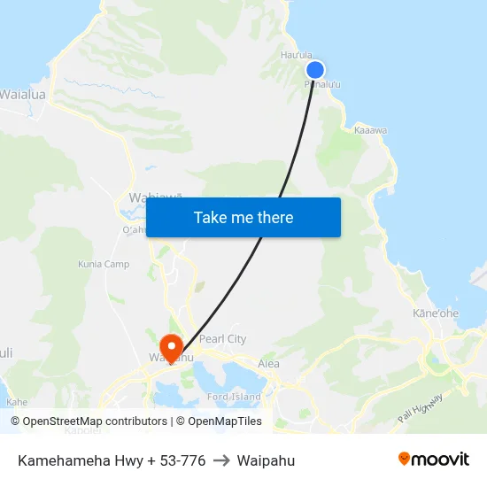 Kamehameha Hwy + 53-776 to Waipahu map
