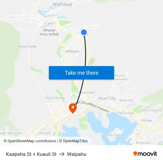Kaapeha St + Kuauli St to Waipahu map
