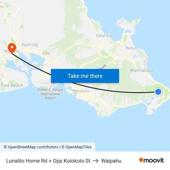 Lunalilo Home Rd + Opp Kolokolo St to Waipahu map