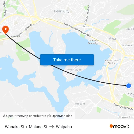 Wanaka St + Maluna St to Waipahu map