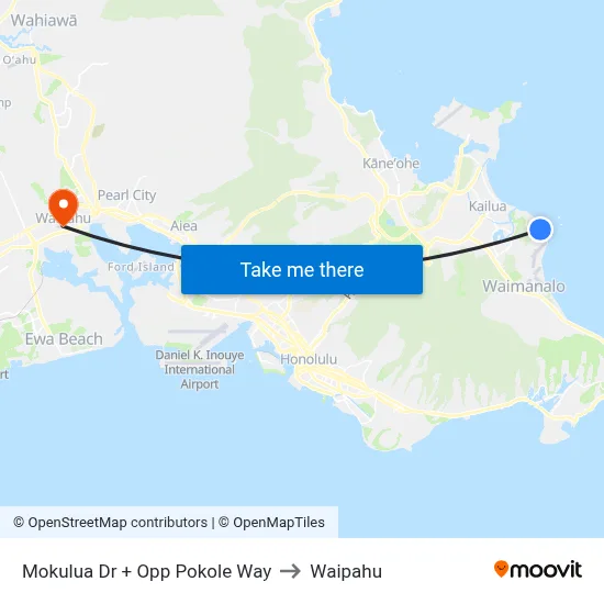 Mokulua Dr + Opp Pokole Way to Waipahu map