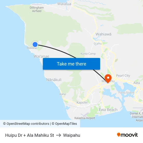 Huipu Dr + Ala Mahiku St to Waipahu map