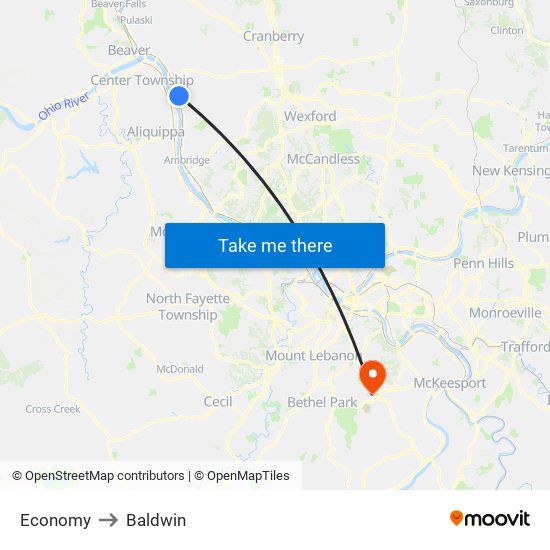 Economy to Baldwin map