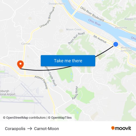 Coraopolis to Carnot-Moon map