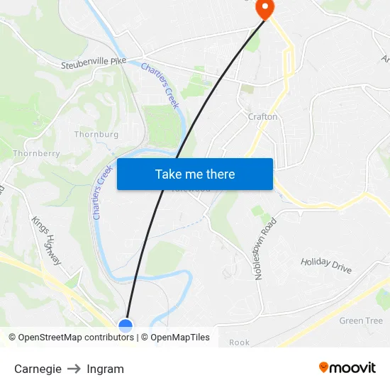 Carnegie to Ingram map