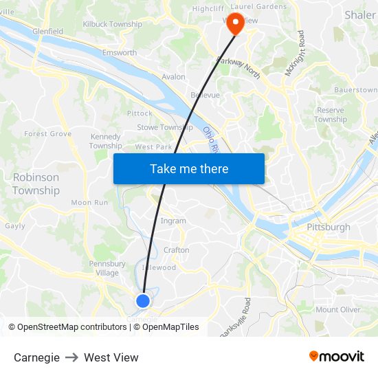 Carnegie to West View map