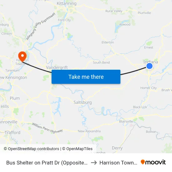 Bus Shelter on Pratt Dr (Opposite Folger to Harrison Township map