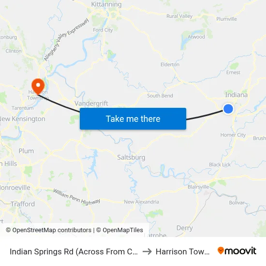 Indian Springs Rd (Across From C.S. Medi to Harrison Township map