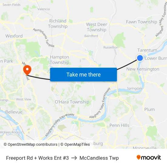 Freeport Rd + Works Ent #3 to McCandless Twp map