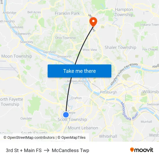3rd St + Main FS to McCandless Twp map