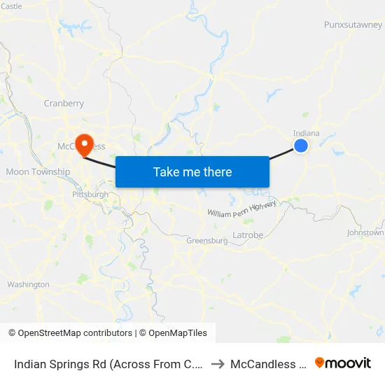 Indian Springs Rd (Across From C.S. Medi to McCandless Twp map