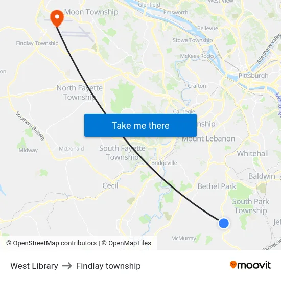 West Library to Findlay township map