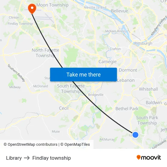 Library to Findlay township map
