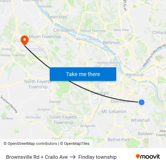 Brownsville Rd + Crailo Ave to Findlay township map