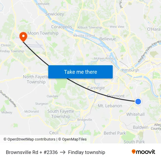 Brownsville Rd + #2336 to Findlay township map