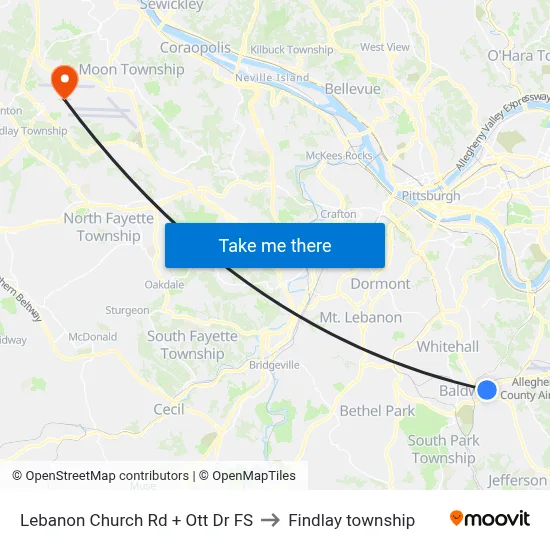 Lebanon Church Rd + Ott Dr FS to Findlay township map