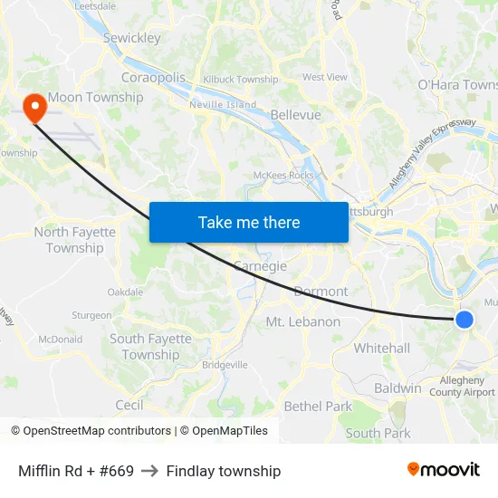 Mifflin Rd + #669 to Findlay township map