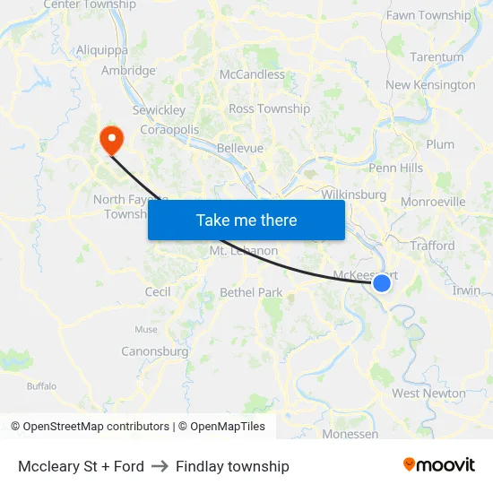 Mccleary St + Ford to Findlay township map