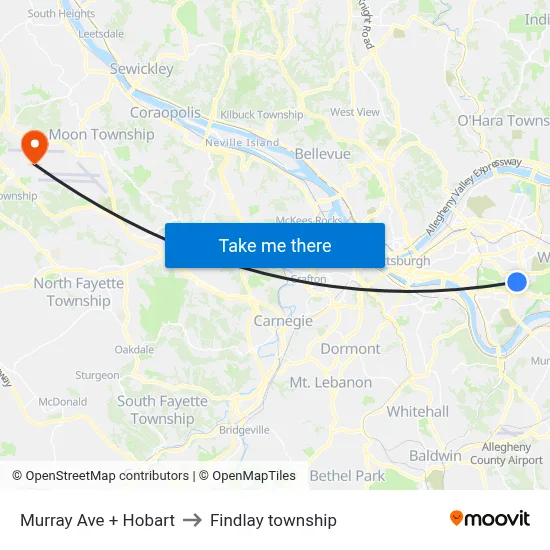 Murray Ave + Hobart to Findlay township map