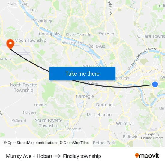 Murray Ave + Hobart to Findlay township map