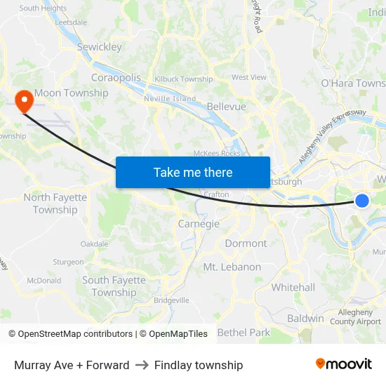 Murray Ave + Forward to Findlay township map