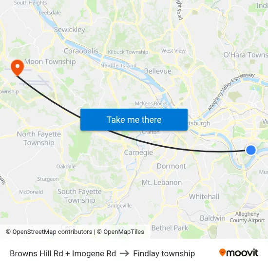Browns Hill Rd + Imogene Rd to Findlay township map