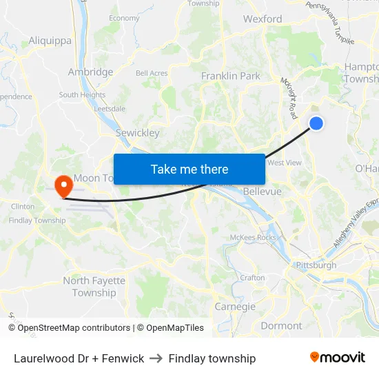 Laurelwood Dr + Fenwick to Findlay township map