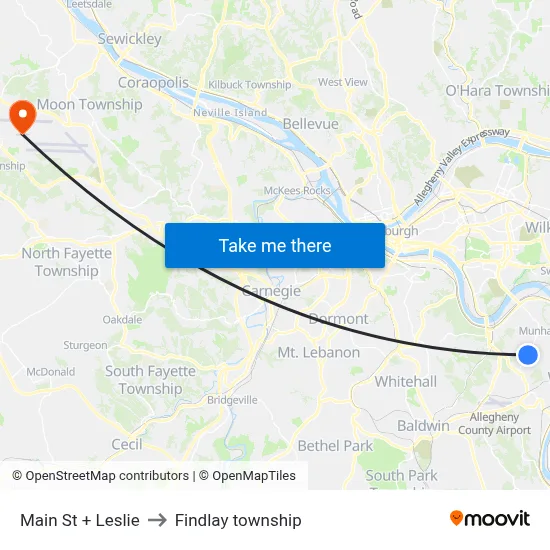 Main St + Leslie to Findlay township map