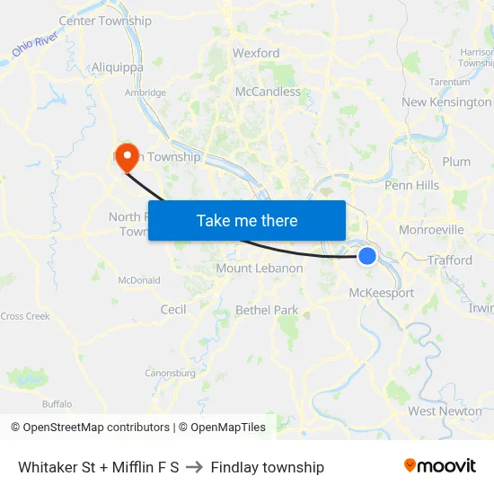Whitaker St + Mifflin F S to Findlay township map