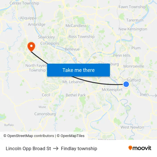 Lincoln Opp Broad St to Findlay township map