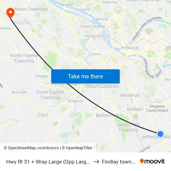Hwy Rt 51 + Wray Large (Opp Large Vfd) to Findlay township map