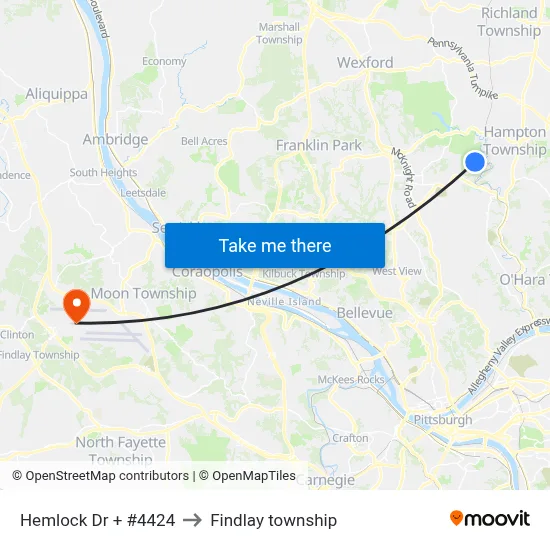 Hemlock Dr + #4424 to Findlay township map