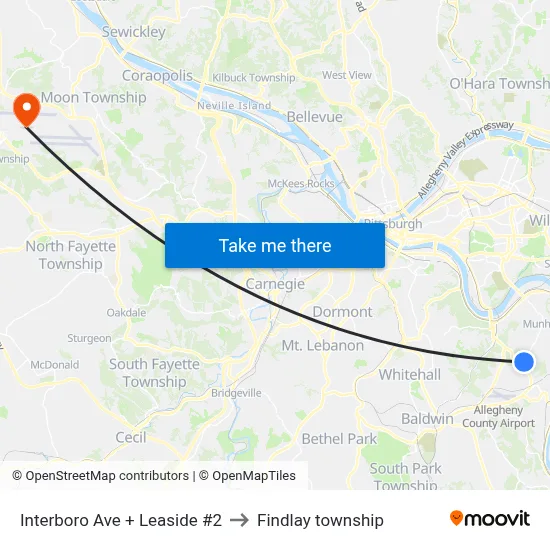 Interboro Ave + Leaside #2 to Findlay township map