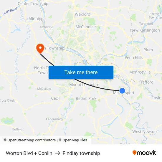 Worton Blvd + Conlin to Findlay township map