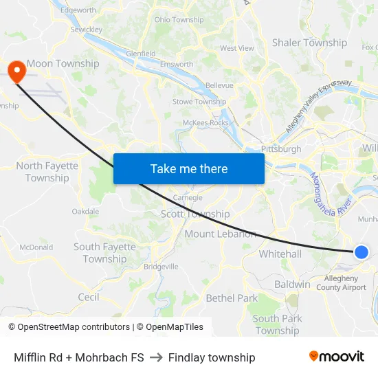 Mifflin Rd + Mohrbach FS to Findlay township map