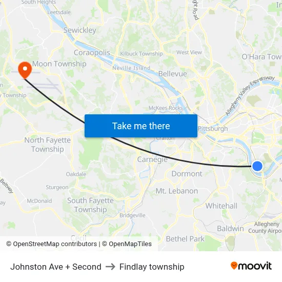 Johnston Ave + Second to Findlay township map